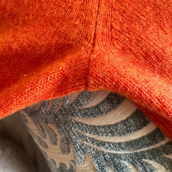 J. Crew Orange Cashmere Cardigan Sweater size Small - Picture 5 of 16
